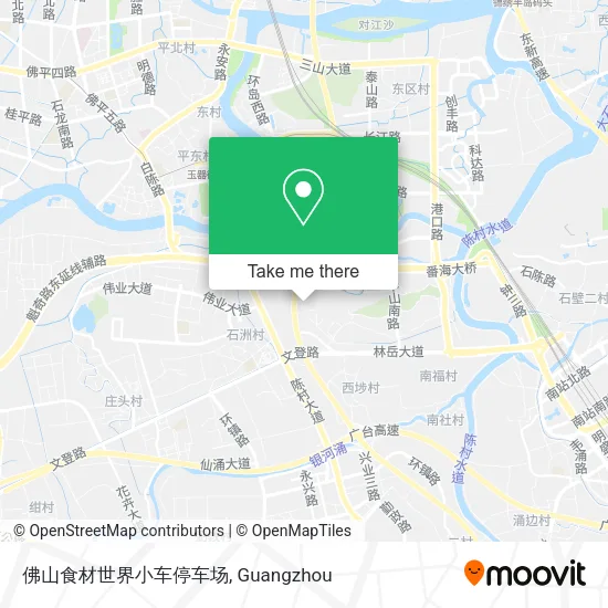 佛山食材世界小车停车场 map