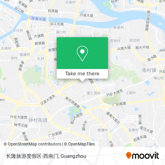 长隆旅游度假区-西南门 map