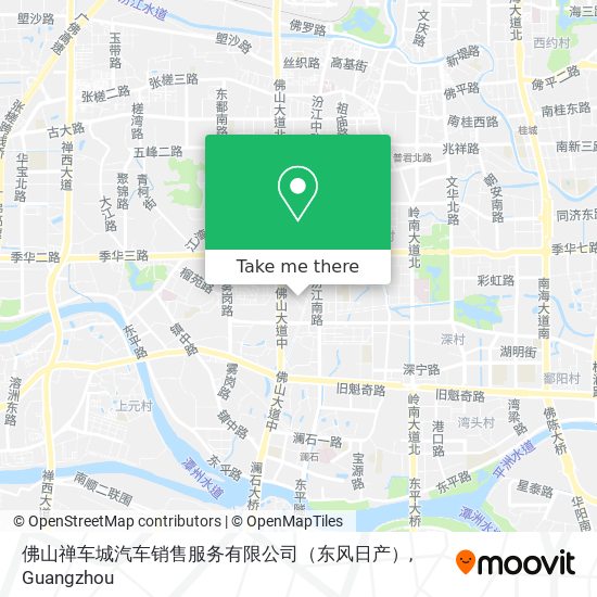 佛山禅车城汽车销售服务有限公司（东风日产） map