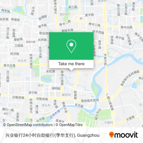 兴业银行24小时自助银行(季华支行) map