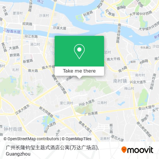 广州长隆钧玺主题式酒店公寓(万达广场店) map