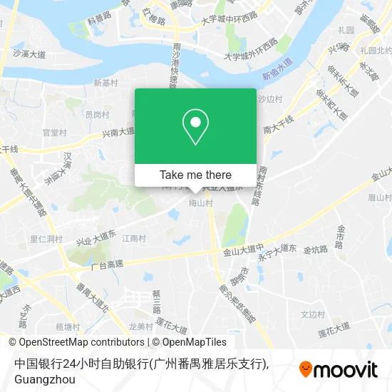 中国银行24小时自助银行(广州番禺雅居乐支行) map
