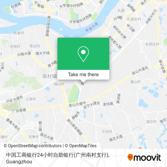 中国工商银行24小时自助银行(广州南村支行) map