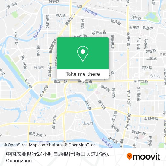 中国农业银行24小时自助银行(海口大道北路) map