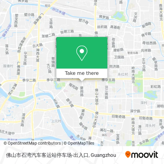 佛山市石湾汽车客运站停车场-出入口 map
