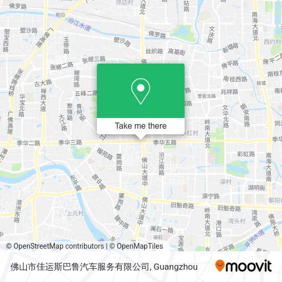 佛山市佳运斯巴鲁汽车服务有限公司 map