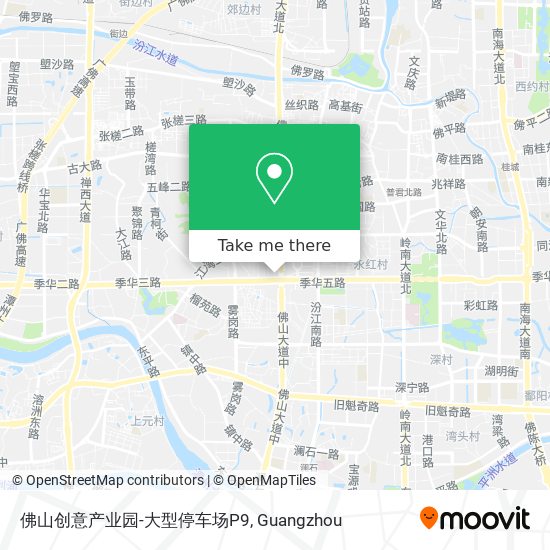 佛山创意产业园-大型停车场P9 map