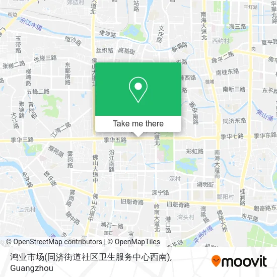 鸿业市场(同济街道社区卫生服务中心西南) map