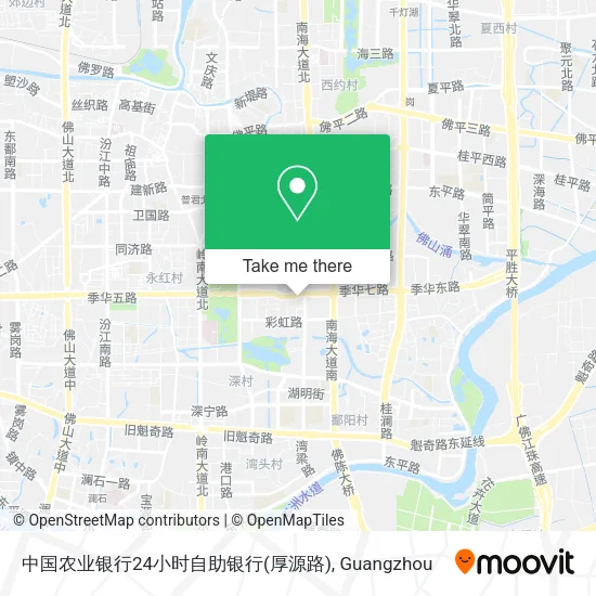 中国农业银行24小时自助银行(厚源路) map