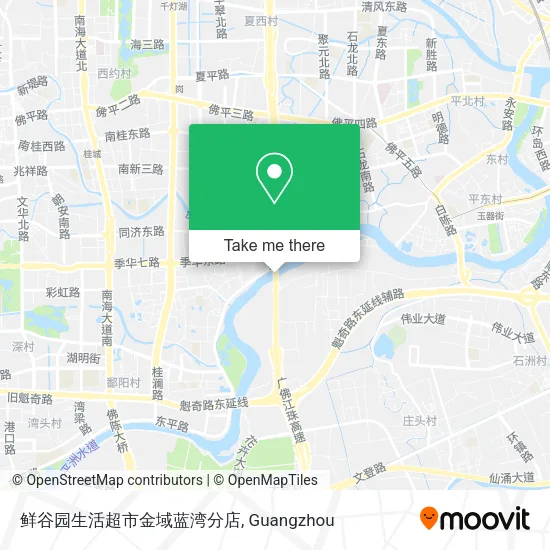 鲜谷园生活超市金域蓝湾分店 map