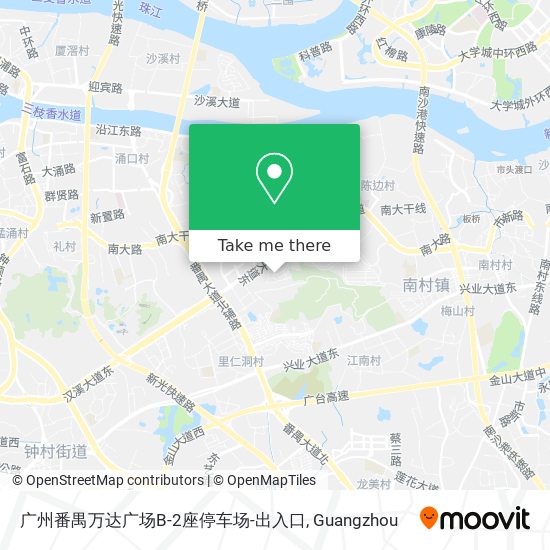 广州番禺万达广场B-2座停车场-出入口 map