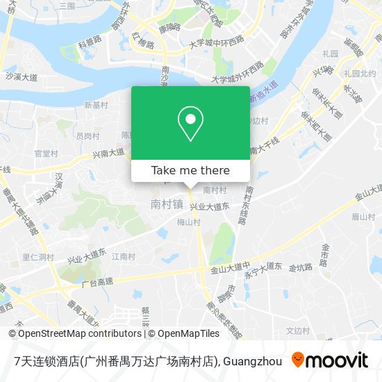7天连锁酒店(广州番禺万达广场南村店) map