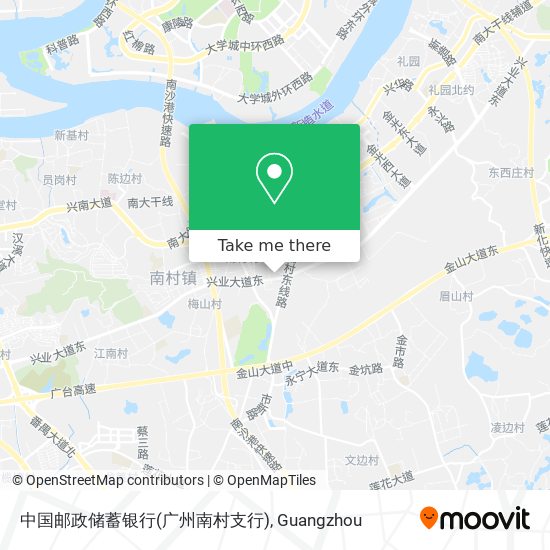 中国邮政储蓄银行(广州南村支行) map