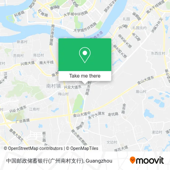 中国邮政储蓄银行(广州南村支行) map