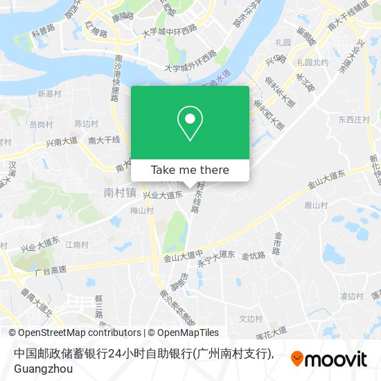 中国邮政储蓄银行24小时自助银行(广州南村支行) map