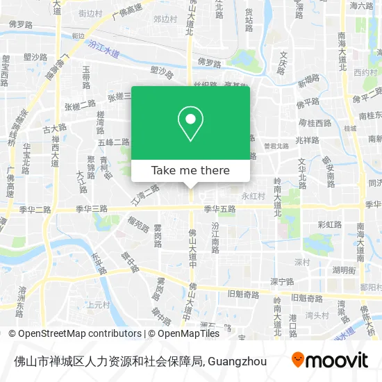 佛山市禅城区人力资源和社会保障局 map