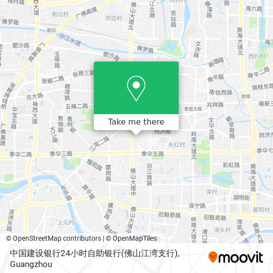 中国建设银行24小时自助银行(佛山江湾支行) map