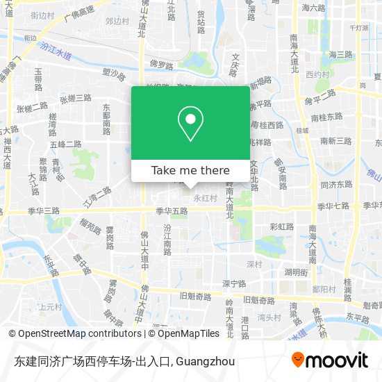 东建同济广场西停车场-出入口 map