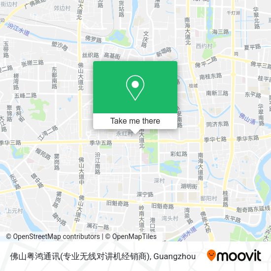 佛山粤鸿通讯(专业无线对讲机经销商) map