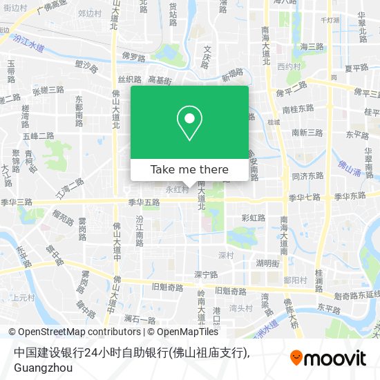 中国建设银行24小时自助银行(佛山祖庙支行) map