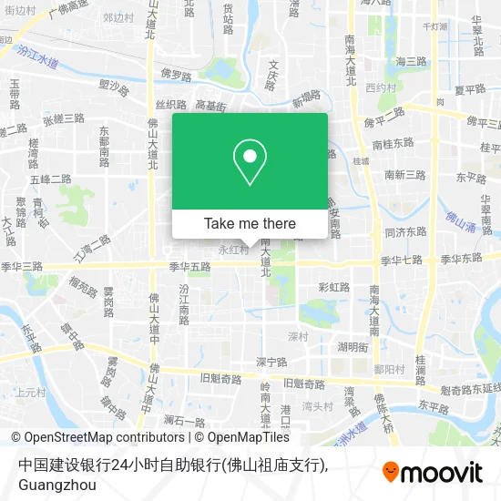 中国建设银行24小时自助银行(佛山祖庙支行) map
