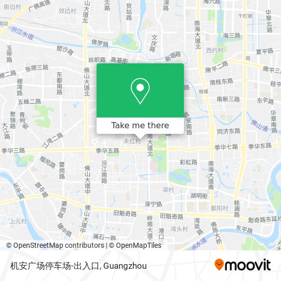 机安广场停车场-出入口 map