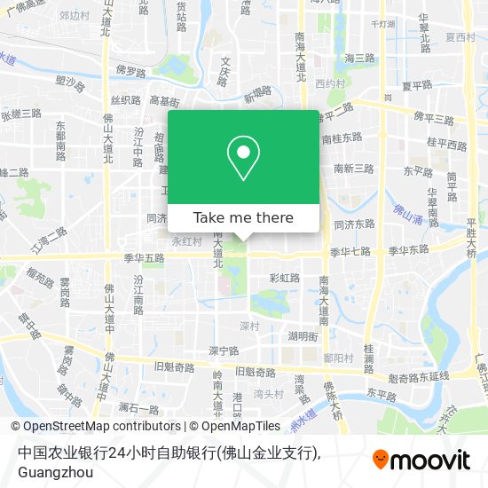 中国农业银行24小时自助银行(佛山金业支行) map