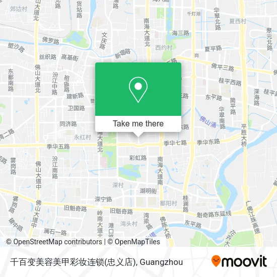 千百变美容美甲彩妆连锁(忠义店) map