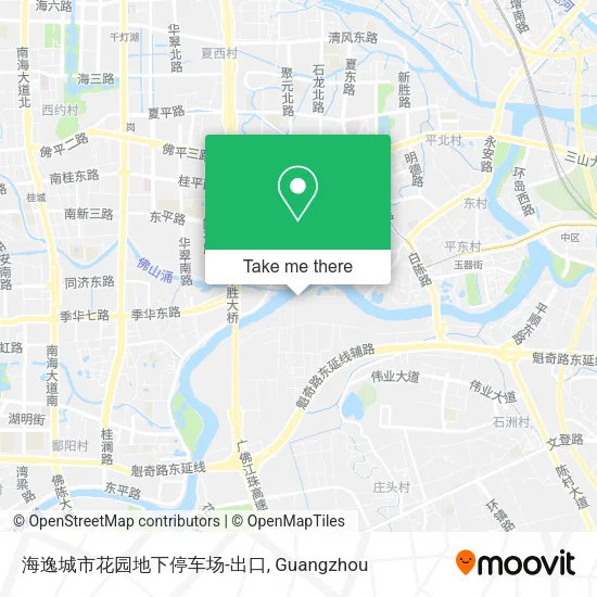 海逸城市花园地下停车场-出口 map