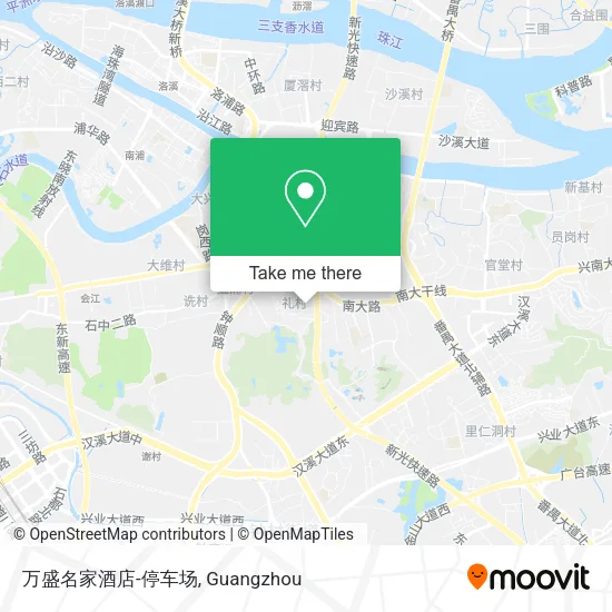 万盛名家酒店-停车场 map