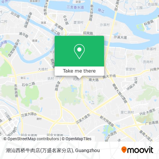潮汕西桥牛肉店(万盛名家分店) map
