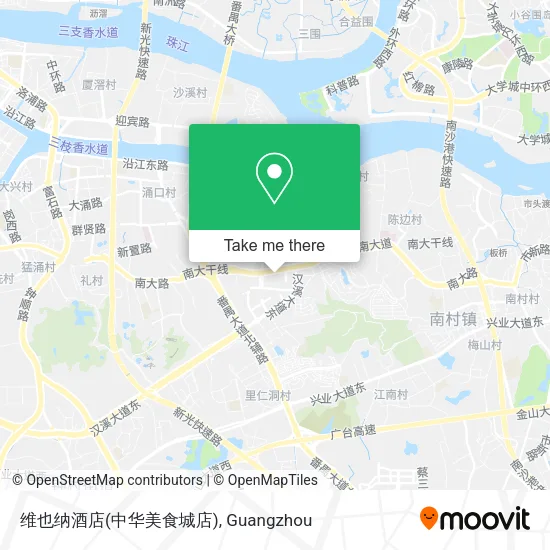 维也纳酒店(中华美食城店) map