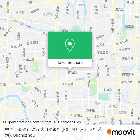 中国工商银行离行式自助银行(佛山分行汾江支行艺海) map