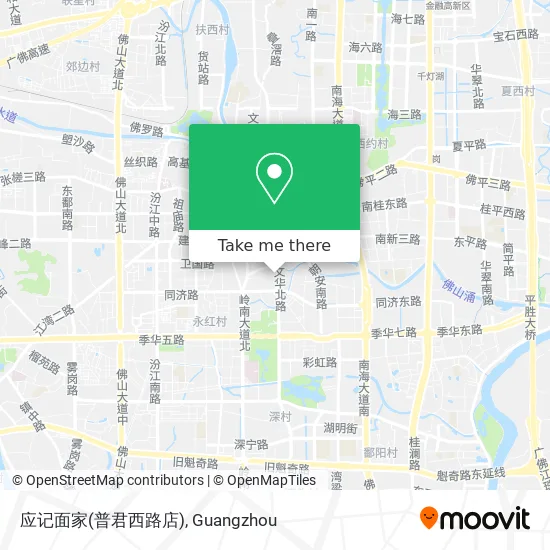 应记面家(普君西路店) map