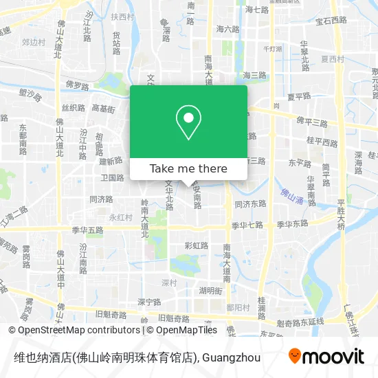 维也纳酒店(佛山岭南明珠体育馆店) map
