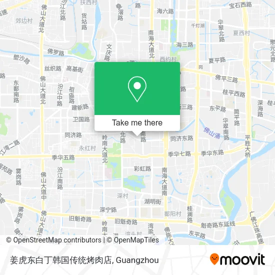 姜虎东白丁韩国传统烤肉店 map