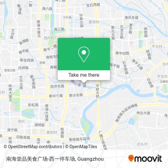 南海壹品美食广场-西一停车场 map