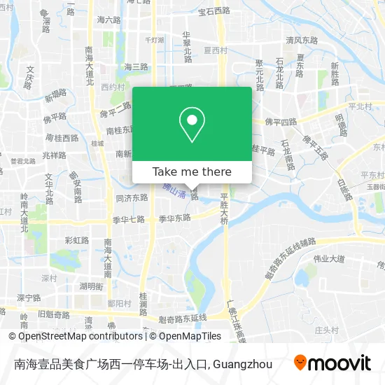 南海壹品美食广场西一停车场-出入口 map