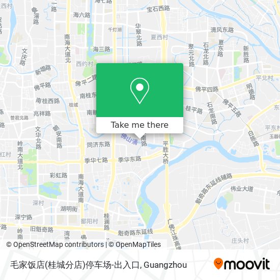 毛家饭店(桂城分店)停车场-出入口 map