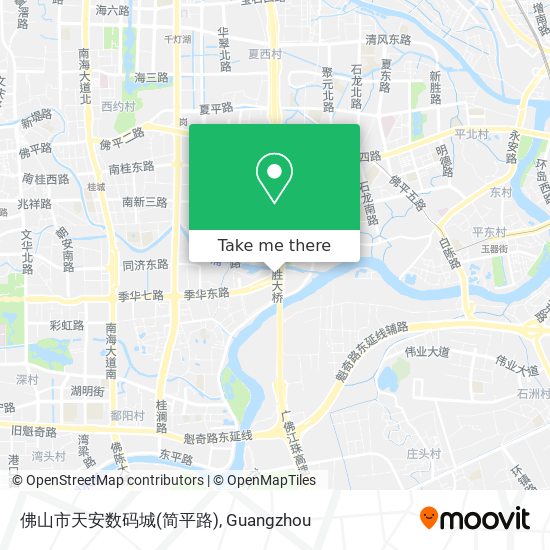 佛山市天安数码城(简平路) map