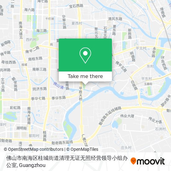 佛山市南海区桂城街道清理无证无照经营领导小组办公室 map