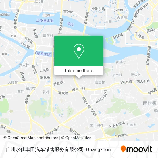 广州永佳丰田汽车销售服务有限公司 map