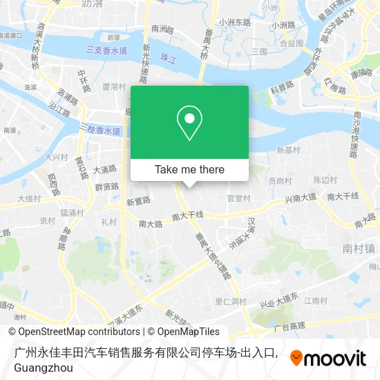 广州永佳丰田汽车销售服务有限公司停车场-出入口 map