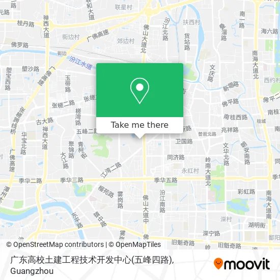 广东高校土建工程技术开发中心(五峰四路) map