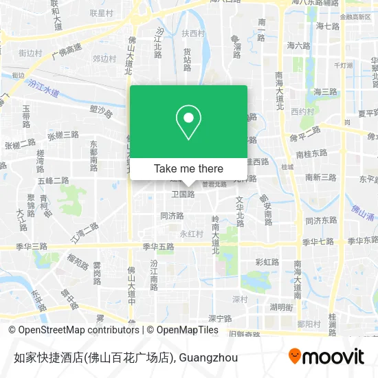 如家快捷酒店(佛山百花广场店) map