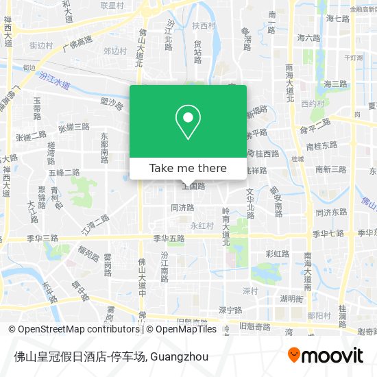 佛山皇冠假日酒店-停车场 map