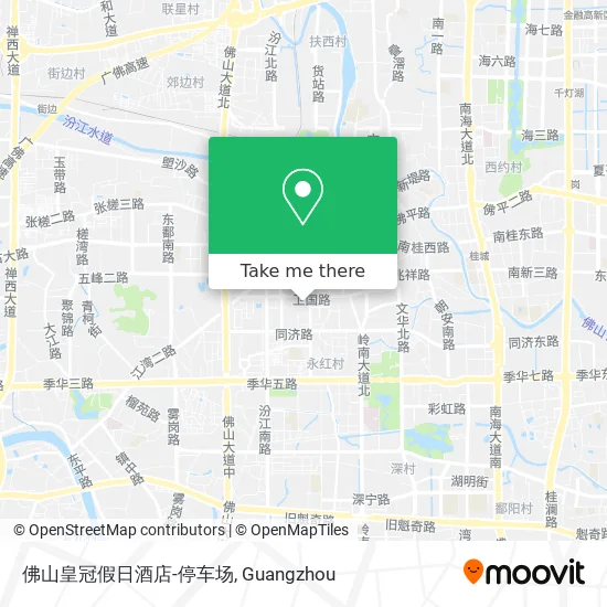 佛山皇冠假日酒店-停车场 map