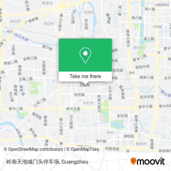 岭南天地城门头停车场 map
