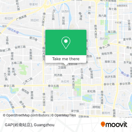 GAP(岭南站店) map