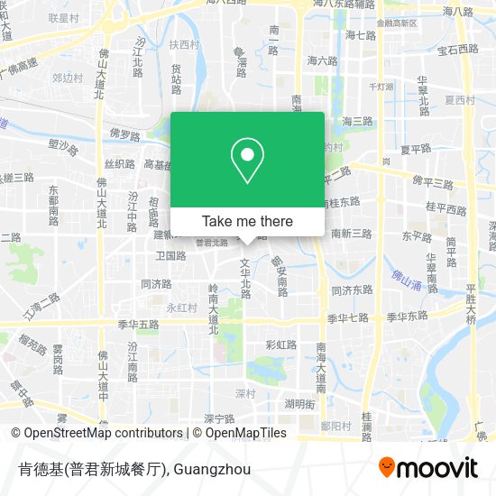 肯德基(普君新城餐厅) map